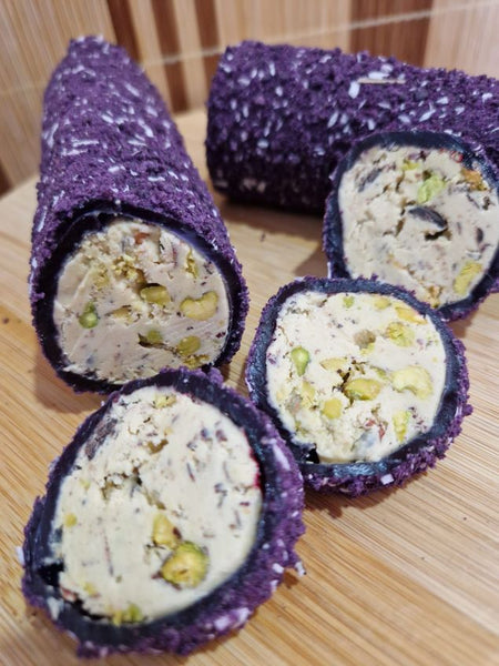 Türkisch Delight mit Maulbeeren und Pistazien - 500gr – Asoss Yöresel Türkisch Delight mit Maulbeeren und Pistazien - 500gr – Asoss Yöresel