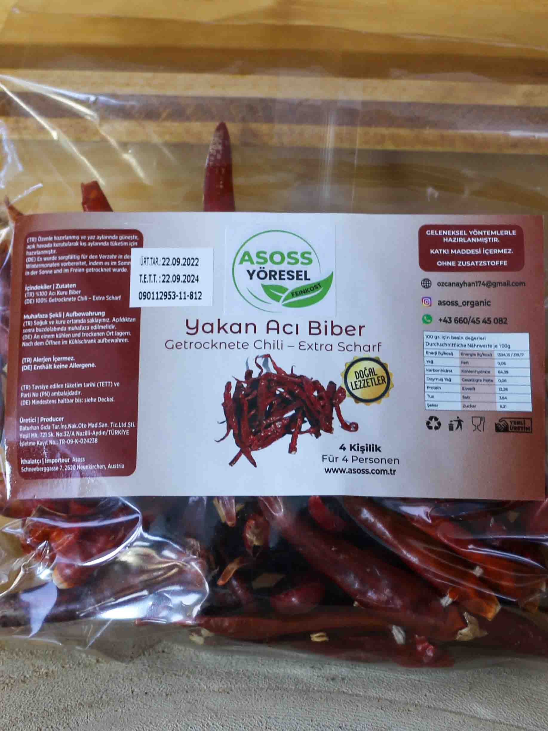 Getrocktene Chili-extra Scharf - 4 Personen – Asoss Yöresel Getrocktene Chili-extra Scharf - 4 Personen – Asoss Yöresel